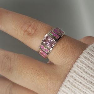 Pink Sapphire and opal